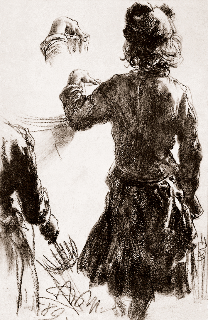  Adolpyh Von Menzel —— 女孩的背影